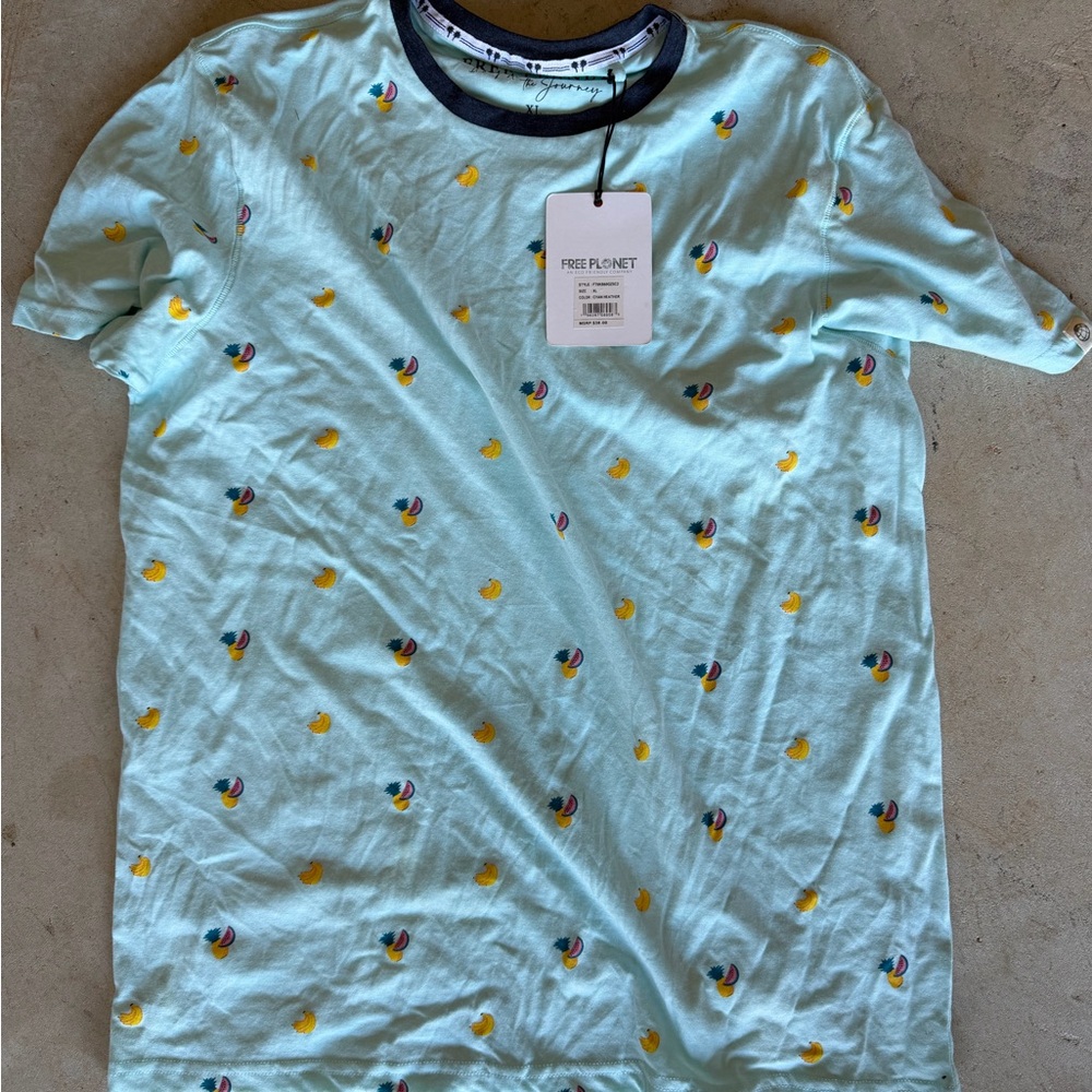 Free Planet Men's Pineapple & Banana Tee